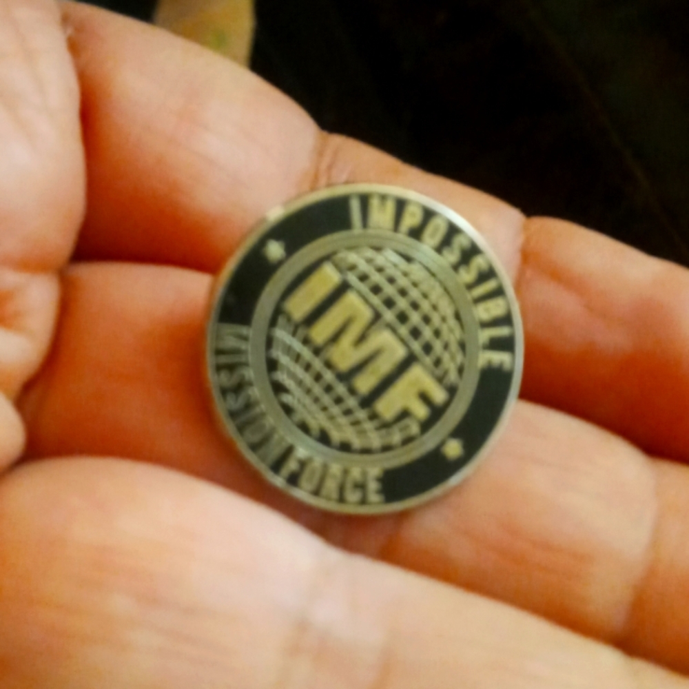 IMF Impossible Mission Force Enamel Pin - Black & Gold